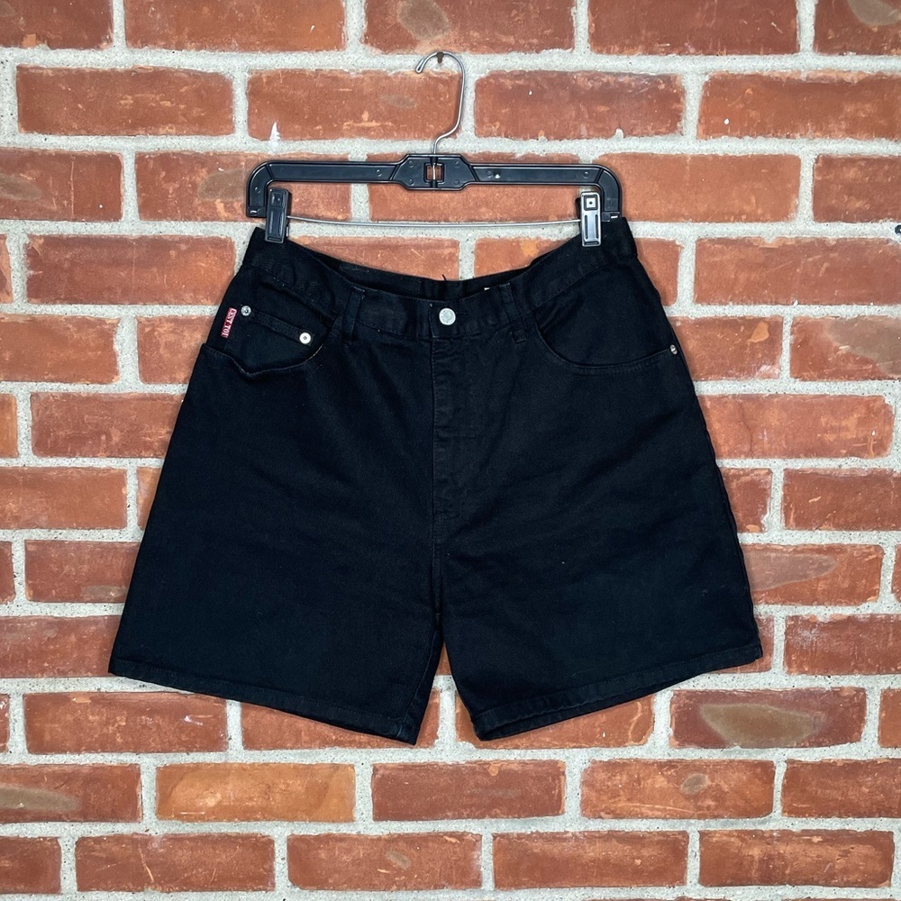Vintage 90's black high waisted shorts - Picture 5 of 8